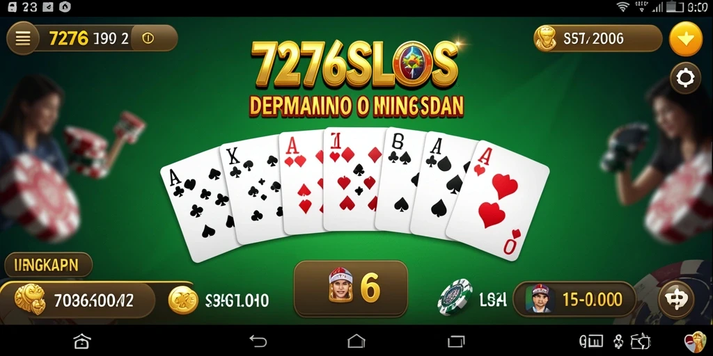Tangkapan layar gameplay 7276SLOTS yang menampilkan suasana Domino yang seru.