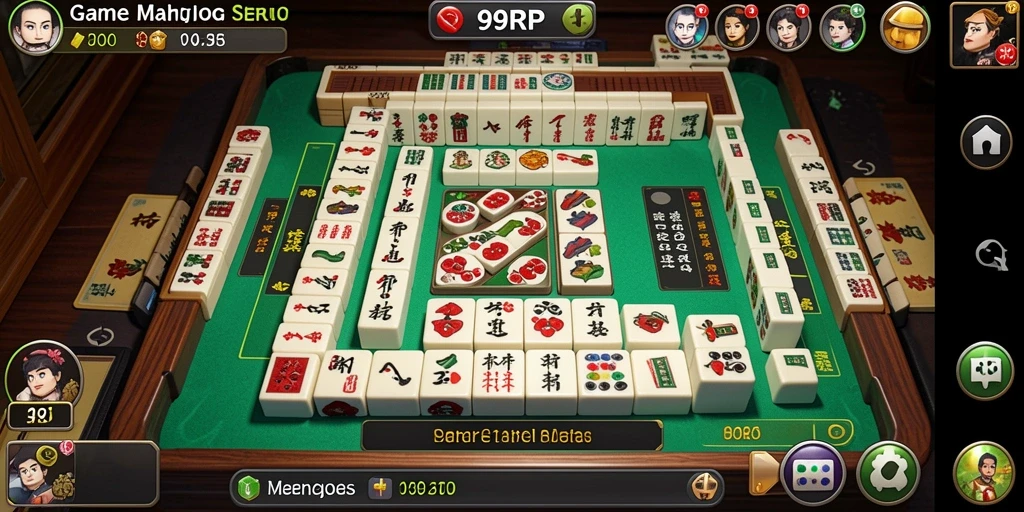 Tampilan gameplay seru dari game Mahjong 99RP.
