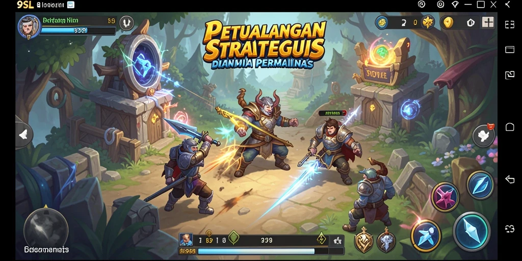 Screenshot <strong>9SL</strong> menampilkan aksi pertempuran strategi yang mendebarkan.