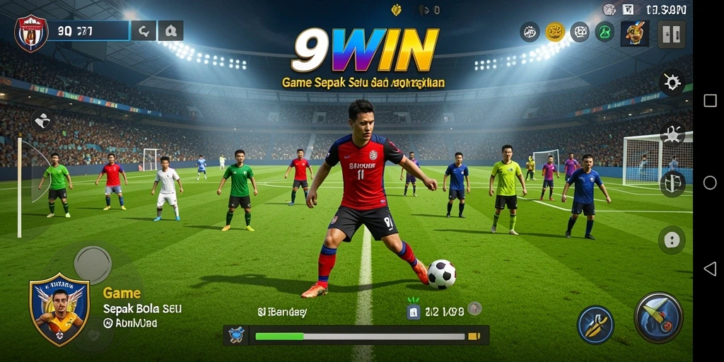 Tampilan gameplay <strong>9WIN</strong> yang seru dengan aksi sepak bola yang mendebarkan.