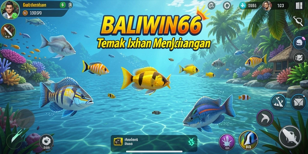 Tampilan gameplay seru BALIWIN66 saat menembak ikan.