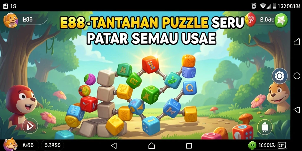Tangkapan layar E88 menunjukkan keseruan gameplay Puzzle yang menantang.