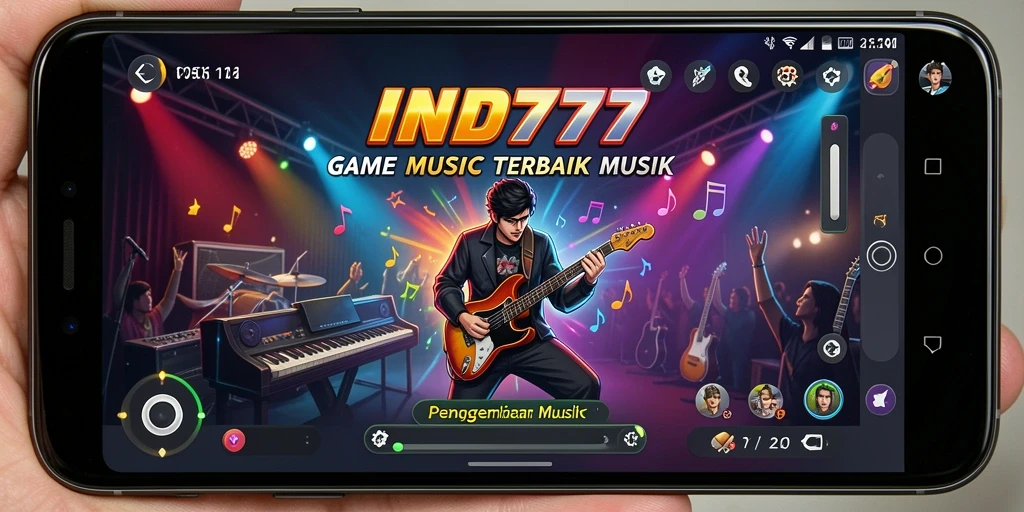 Screenshot gameplay IND777 yang menyajikan interaksi pengguna dalam permainan musik.