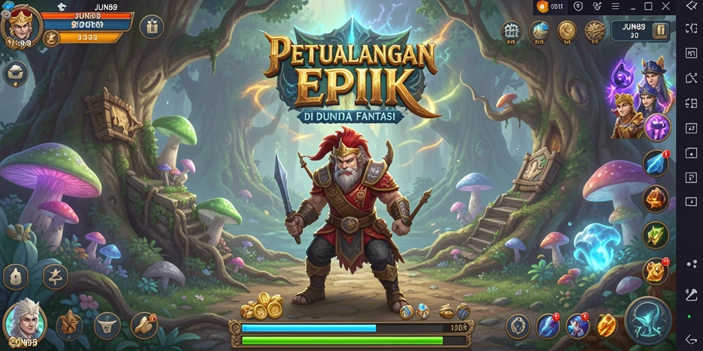 Screenshot gameplay JUN88 menampilkan petualangan epik dalam dunia RPG.