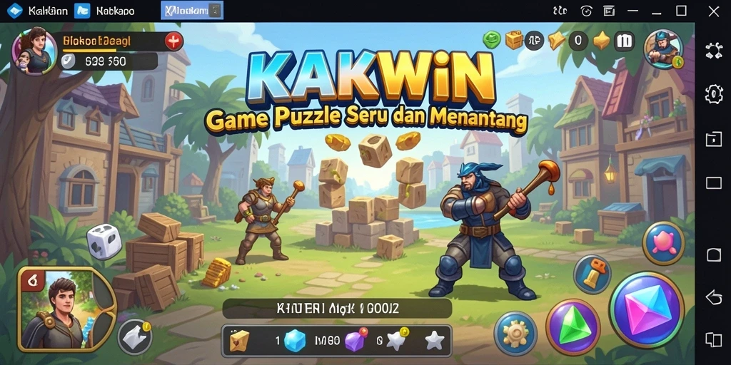 Tampilan gameplay KAKWIN dengan tantangan puzzle menarik.