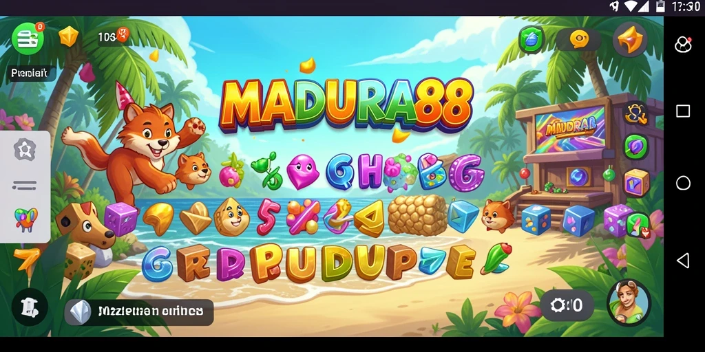Screenshot gameplay MADURA88 menampilkan tingkat kesulitan teka-teki.
