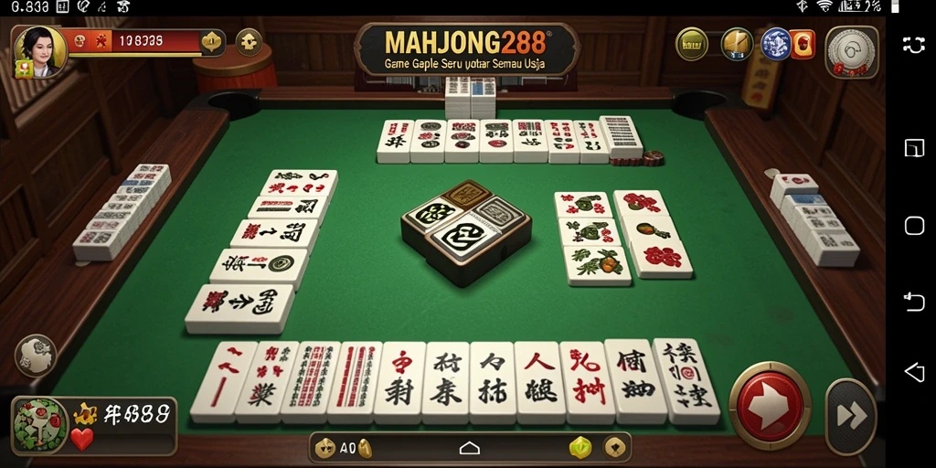 Tampilan screenshot MAHJONG288 yang menampilkan aksi seru bermain Gaple.