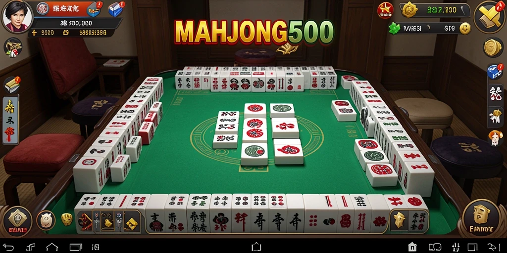 Tampilan menarik dari gameplay MAHJONG500 yang mengasyikkan.