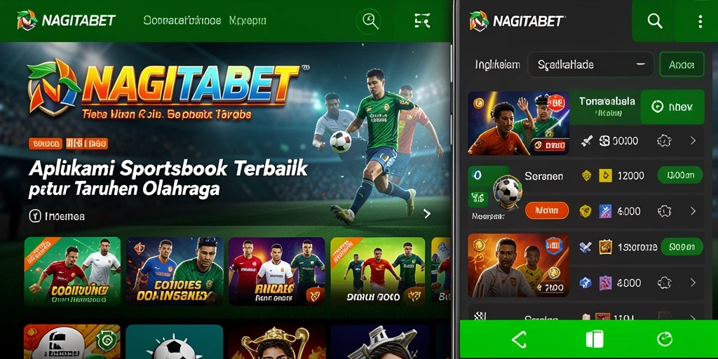 Tampilan antarmuka NAGITABET saat melakukan taruhan olahraga.