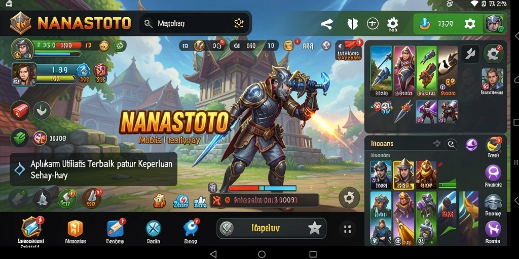 Tampilan screenshot NANASTOTO dengan fitur-fitur Utility yang menarik.