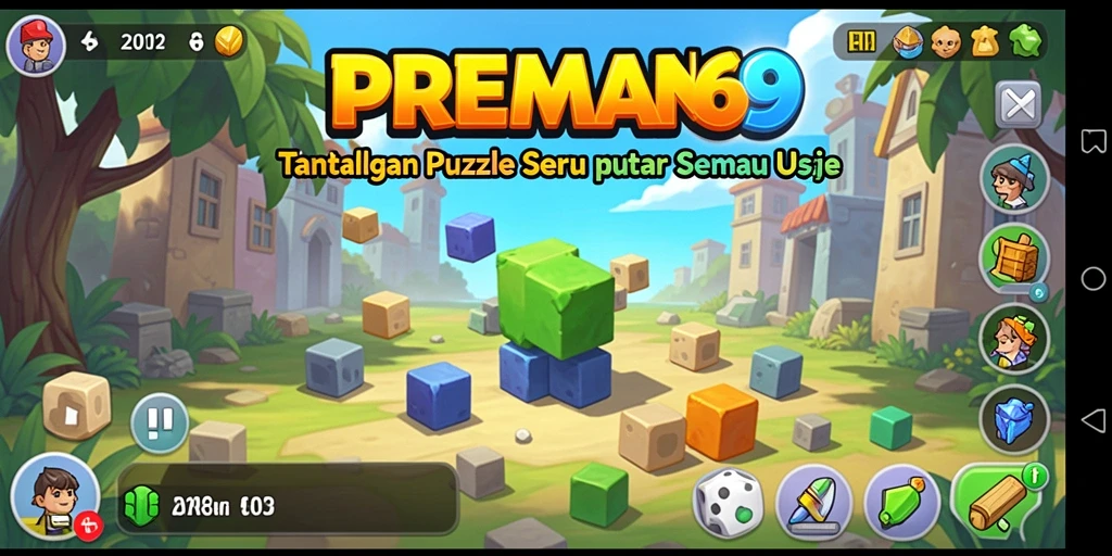 Tampilkan gameplay seru dengan berbagai level puzzle di PREMAN69.