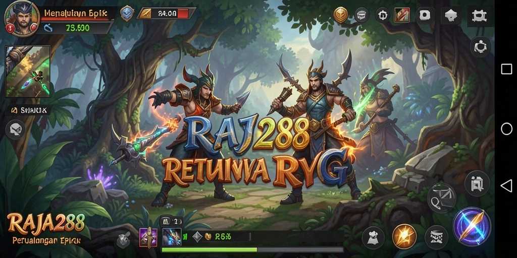 Tampilan gameplay RAJA288 yang menampilkan aksi seru dan karakter yang beragam.
