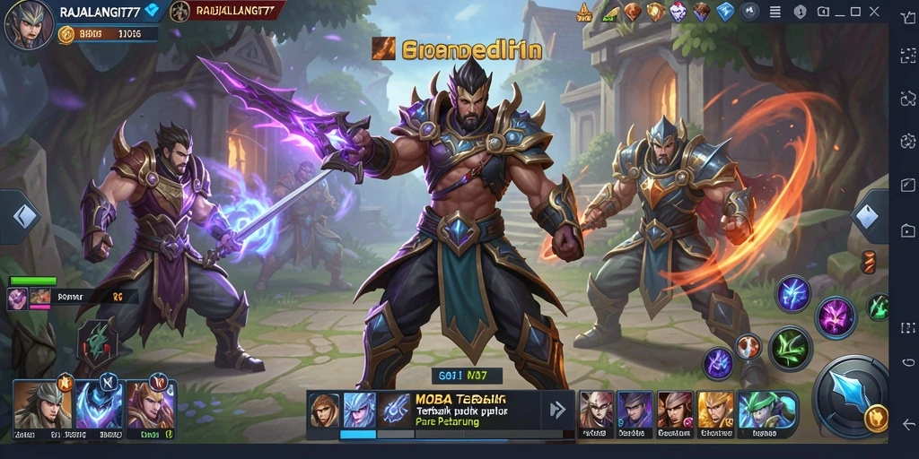 Tampilan gameplay mendebarkan dari RAJALANGIT77 dengan pertarungan seru.