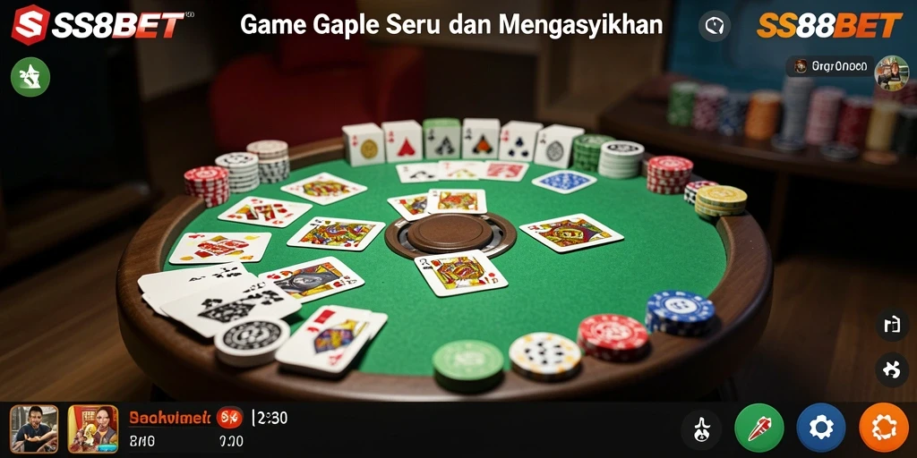 Tampilan gameplay Gaple yang mengasyikkan di SS88BET.