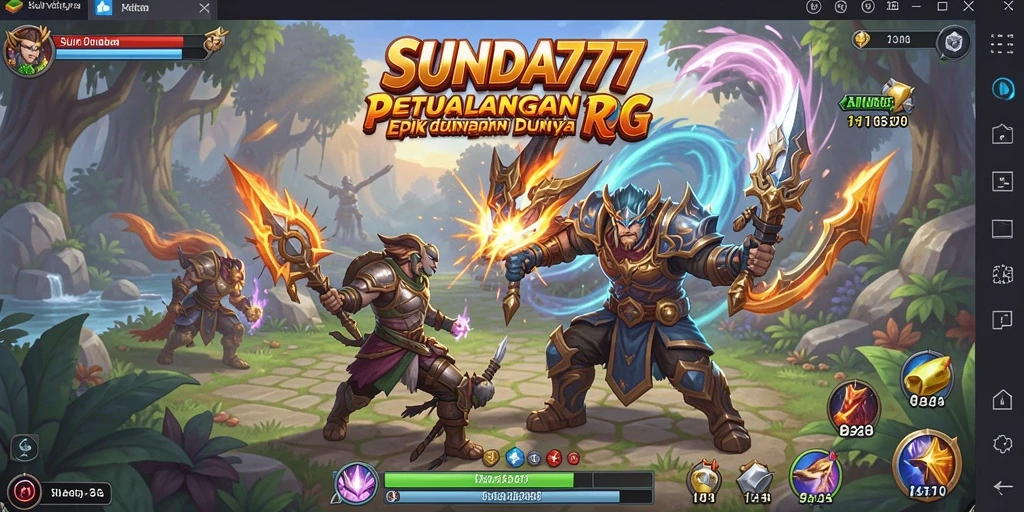 Tampilan gameplay <strong>SUNDA777</strong> yang menakjubkan dalam dunia RPG epik.