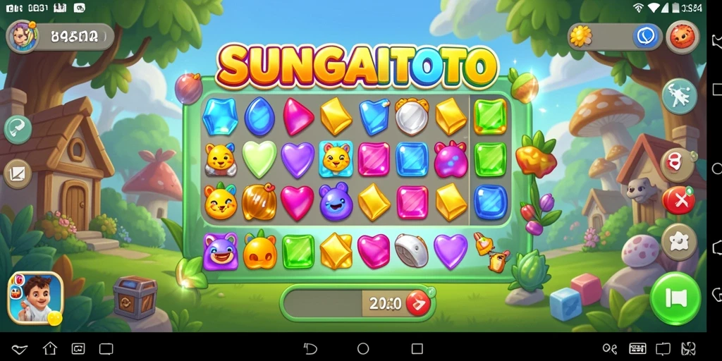 Tampilan menarik dari gameplay <strong>SUNGAITOTO</strong> dalam aksi Match-3.
