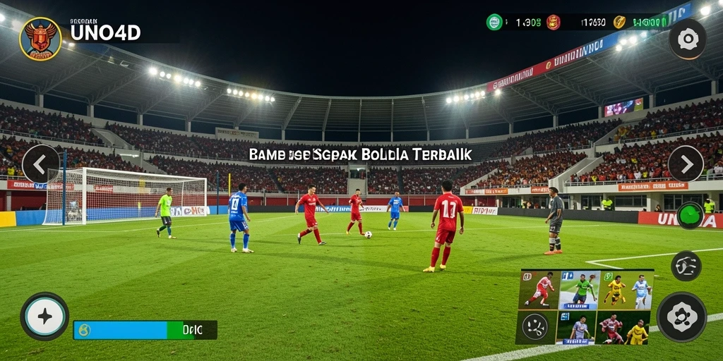 Gameplay menegangkan dari UNO4D dengan aksi sepak bola seru.